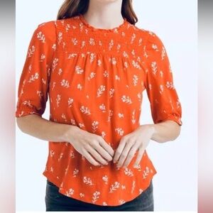 Floral Red/Orange Women's Top